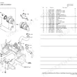 Yanmar Vio15-2(US), Vio15-2(AS), 3TN68-EBVA exploded view parts diagram for silencer and air cleaner assembly.