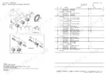 yanmar-vio15-2a-excavator-crawler-back-hoe-parts-catalog-0ck10-m40401en-chassis-parts-28.webp Yanmar Vio15 exploded view of sprocket and track roller assembly with parts list table.