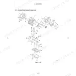 Yanmar ViO23-6 exploded view diagram of engine crankshaft, camshaft, piston, and oil pan components.