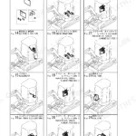 Yanmar ViO30-2 parts catalog picturesque index showing engine mounts, radiator, oil cooler, fuel tank, and pipe diagrams.