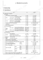 yanmar-vio30-2-vio35-2-excavator-service-manual-specs-25.webp Yanmar ViO30-2, ViO35-2 technical data table showing machine dimensions, travel performance, and work performance specs.
