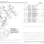 Yanmar Vio35-2C, Vio35-2P, Vio35F-2C, Vio35F-2P engine mount exploded view diagram and parts list table.