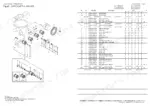 yanmar-vio35-3-crawler-back-hoe-excavator-parts-catalog-0ck10-m40002en-chassis-parts-56.webp Yanmar Vio35-3 exploded view diagram and parts list for the travel sprocket and track roller assembly components.