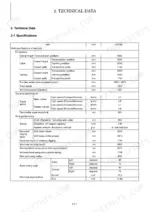 yanmar-vio38u-excavator-service-manual-mma77enma00101-specs-20.webp Yanmar ViO38U technical data table showing dimensions, traveling performance, and work performance specifications.
