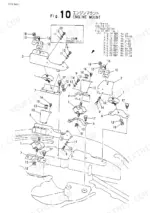 yanmar-vio40-1-crawler-backhoe-parts-catalog-y00k3483-engine-parts-39.webp Yanmar Vio40-1 exploded view diagram of engine mount components, brackets, and hardware for standard and cooler specs.