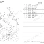 Yanmar VIO40-2 C(JP), VIO40-2 P(JP), VIO40-2 P(EX) engine mount exploded view diagram and parts list table.