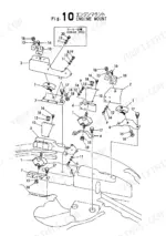 yanmar-vio40-crawler-backhoe-parts-catalog-y00k2892-engine-parts-42.webp Yanmar VIO40 engine mount exploded view diagram showing brackets, bolts, nuts, and cooler spec components.