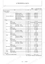Hydraulic pump and motor equipment specifications including displacement, rated pressure, and flow data.