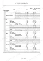 Hydraulic cylinder bore, stroke, and working pressure specifications for boom, arm, and bucket circuits.