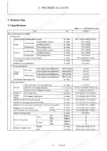 yanmar-vio45-5-vio55-5-excavator-service-manual-specs-27.webp Yanmar ViO45-5, ViO55-5 technical data table showing machine dimensions, travel speed, and work performance specifications.