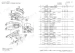 Yanmar Vio45-5B exploded view diagram and parts list for the frame and turning bearing assembly components.