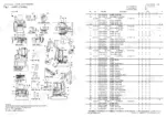 Yanmar Vio45-5B cabin label location diagram and parts list table for decals and safety stickers.