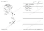 yanmar-vio45-6a-excavator-crawler-back-hoe-parts-catalog-0cs10-m59200en-engine-parts-24.webp Yanmar VIO45-6A muffler exploded view diagram and parts list for exhaust pipe, brackets, clamps, and hardware.