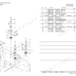 Yanmar Vio50-2A C(US), Vio50-2A P(US), Vio50-2A C(AS), Vio50-2A P(AS), Vio50-2A C(NZ), Vio50-2A P(NZ) engine mount parts list.