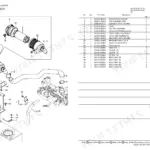 Yanmar VIO50-6A air cleaner exploded view diagram and parts list with component numbers and descriptions.