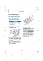 yanmar-vio57-6b-excavator-service-manual-mmb35enma00101-procedures-100.webp Yanmar ViO57-6B, Vi057-6B engine cylinder head disassembly procedure, intake manifold diagrams, and component removal steps.