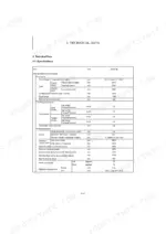 yanmar-vio57-6b-excavator-service-manual-mmb35enma00101-specs-18.webp Yanmar ViO57-6B, Vi057-6B technical data table showing machine dimensions, travel performance, and work performance specs.