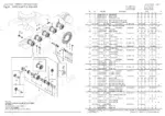 yanmar-vio75-crawler-backhoe-parts-catalog-0cs10-m40201en-chassis-parts-45.webp Yanmar VIO75 exploded view of sprocket and roller assembly with parts list for track components and seals.
