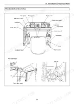 Yanmar ViO75 diagram of operator controls, switches, pedals, and cabin interior components.
