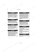 yanmar-vio80-excavator-service-manual-0bkb3-g80002-wiring-85.webp Yanmar ViO80 engine service manual page showing caution procedures for battery, starter motor, and turbocharger maintenance.