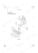 yanmar-vio82-hydraulic-excavator-service-manual-0bkb3-en0320-exploded-view-111.webp Yanmar ViO82 engine cylinder head exploded view diagram showing valve train, rocker arms, and head gasket components.