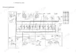 yanmar-vio82-hydraulic-excavator-service-manual-0bkb3-en0320-hydraulic-47.webp Yanmar ViO82 hydraulic circuit schematic diagram with relief valve pressure settings table for excavator components.