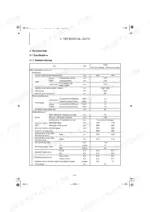 yanmar-vio82-hydraulic-excavator-service-manual-0bkb3-en0320-specs-24.webp Yanmar ViO82 technical data table showing machine dimensions, traveling performance, and work performance specifications.