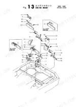 yanmar-yb271-b27-b27-1-crawler-backhoe-parts-catalog-000y00k2290-engine-parts-32.webp Yanmar B27 engine mount exploded view.