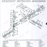 Yanmar YM135, YM135D, YM155, YM155D, YM195, YM195D, YM240, YM240D, YM330, YM330D exploded view of differential and bevel gears.