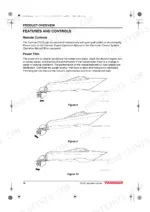 Yanmar ZT370 manual page showing remote controls and power trim operation diagrams for boat vessel positioning.