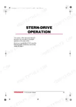 Yanmar ZT370 operation manual page 21, introducing the stern-drive operation section and safety requirements.