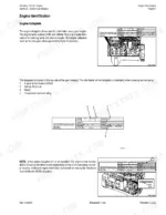 7de59553-b2-procedures-13 Cummins 24 Valve, 8.3 Liter Engine identification page showing engine dataplate location diagrams and serial number details.