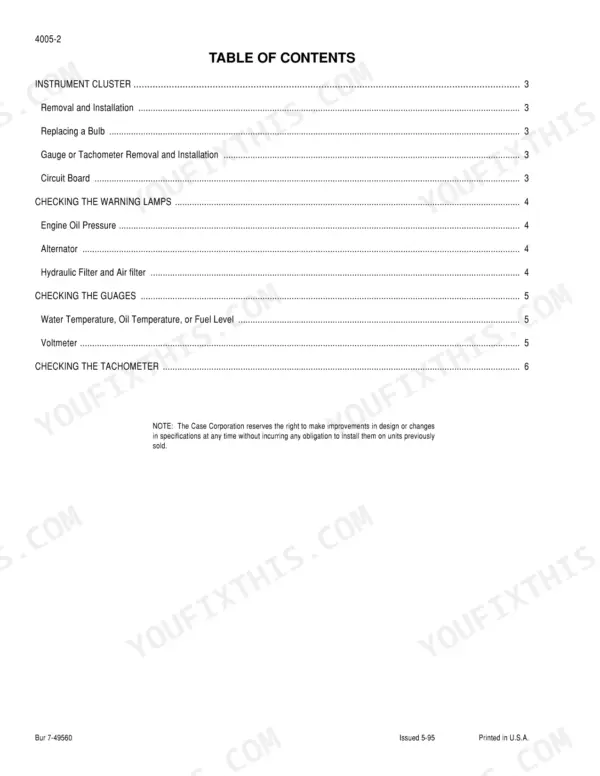 Case 570LXT Series 2 repair and operator's manual