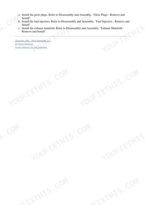 Caterpillar 259B3 repair manual