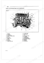 belarus-mtz-to-500-800-900-tractor-work-shop-manual-2009401-14-exploded-view-9.webp Belarus MTZ 50-80-90, MTZ 500-800-900 D-240 diesel engine cross-section diagram with numbered component parts list.