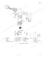 case-125b-excavator-service-manual-8-74350-engine-parts-21.webp Case 125B exploded view diagram of air cleaner assembly, including primary element, precleaner body, and air restrictor.