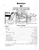 case-1270-1370-tractor-service-manual-9-74055-specs-3.webp Case 1270, 1370 tractor serial number locations and diesel engine general specifications table.