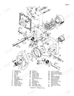 case-1816-1816b-1816c-uni-loaders-service-manual-8-41040-exploded-view-399.webp Case 1816, 1816B, 1816C UNI-LOADERS exploded view diagram of the hydraulic piston pump assembly with numbered parts list.