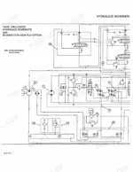 Case 1845C Skid Steer, 1840 hydraulic schematic with bi-direction high-flo option and numbered component diagram.