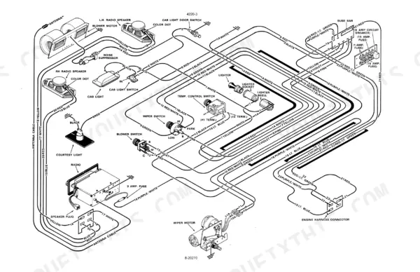 Case 2090 service manual - Cab Light Door Switch