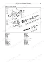 case-21e-to-321e-compact-wheel-loaders-service-manual-87734636c-exploded-view-306.webp Case 21E, 121E, 221E, 321E hydraulic system exploded view of the complete rotary assembly with numbered parts list.