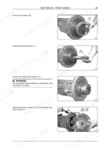 case-21e-to-321e-compact-wheel-loaders-service-manual-87734636c-troubleshooting-78.webp Case 21E, 121E, 221E, 321E front axle disassembly steps: removing bearing, short half axle, screws, and wheel shaft.