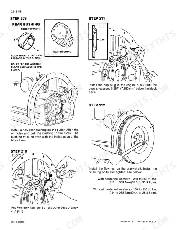Case 2394 service manual - Rear Bushing