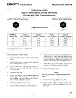 case-2500-cruz-crane-cruz-crane-service-manual-s406152m3-torque-83.webp Case 2500 Cruz-Crane torque table for Clark transmission bolts and assembly steps for forward and 2nd clutch.