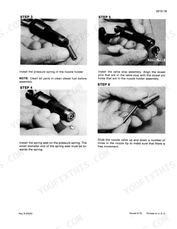 Case 3394 service manual - Dowel Pip