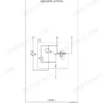 Case 435, 445CT, 445 primary hydraulic power system schematic showing the optional self-level valve assembly.