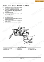 case-435-445ct-445-skid-steer-repair-manual-6-75491en-specs-117.webp Case 435, 445CT, 445 high-flow hydraulic control valve removal procedure and component diagram with parts list.