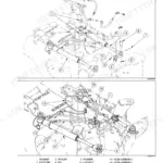 Case 521E, 521E TIER III, 521E Loader, 521E Wheel Loader exploded view diagram of steering cylinder and hose assembly.