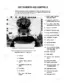 International 574: Diagram and key identifying tractor instruments and controls.