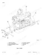 case-621c-721c-loaders-service-manual-bur-7-12113-exploded-view-26-1.webp Case 621C, 721C, 621C/721C Loaders exploded view diagram of engine, flywheel housing, and engine mount components.